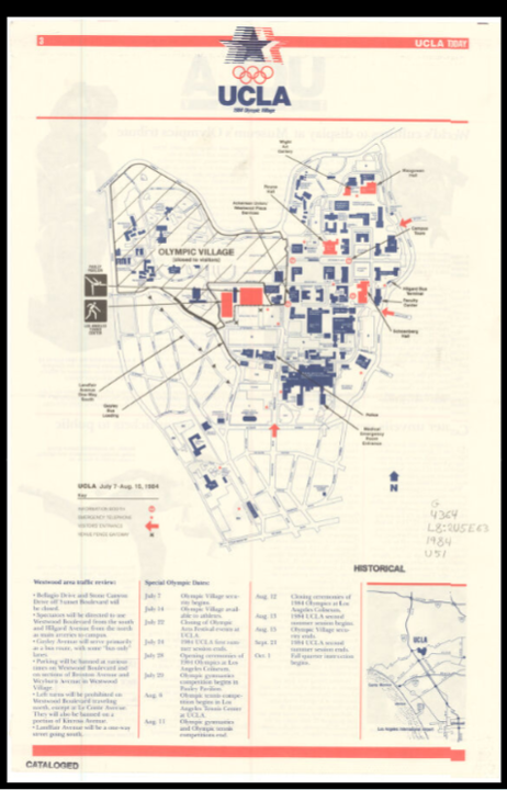Includes location map, transportation information, and dates of Olympic events